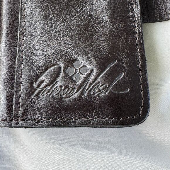 Patricia Nash Leather Womens Wallet Brown 5x3 Zipper & Snap Multi Compartment - Picture 6 of 8